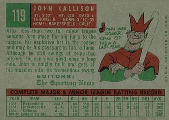 1959 Topps #119 John Callison PSA 7