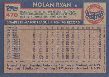 1984 Topps #470 Nolan Ryan BGS 8.5