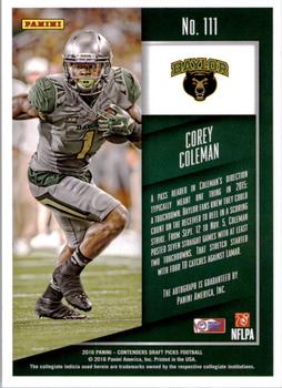 2016 Panini Contenders Draft Picks #111 Corey Coleman