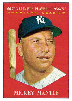 1961 Topps #475 Mickey Mantle PSA 8