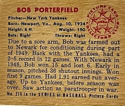 1950 Bowman #216a Bob Porterfield PSA 8