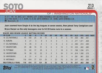 2019 Topps #213 Juan Soto Yellow PSA 8