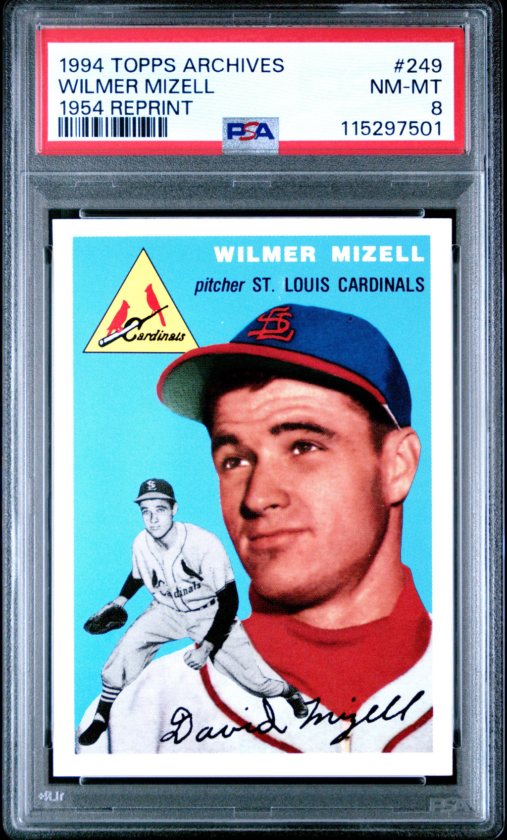 1994 Topps Archives 1954 Reprint #249 Wilmer Mizell 1954 Reprint PSA 8