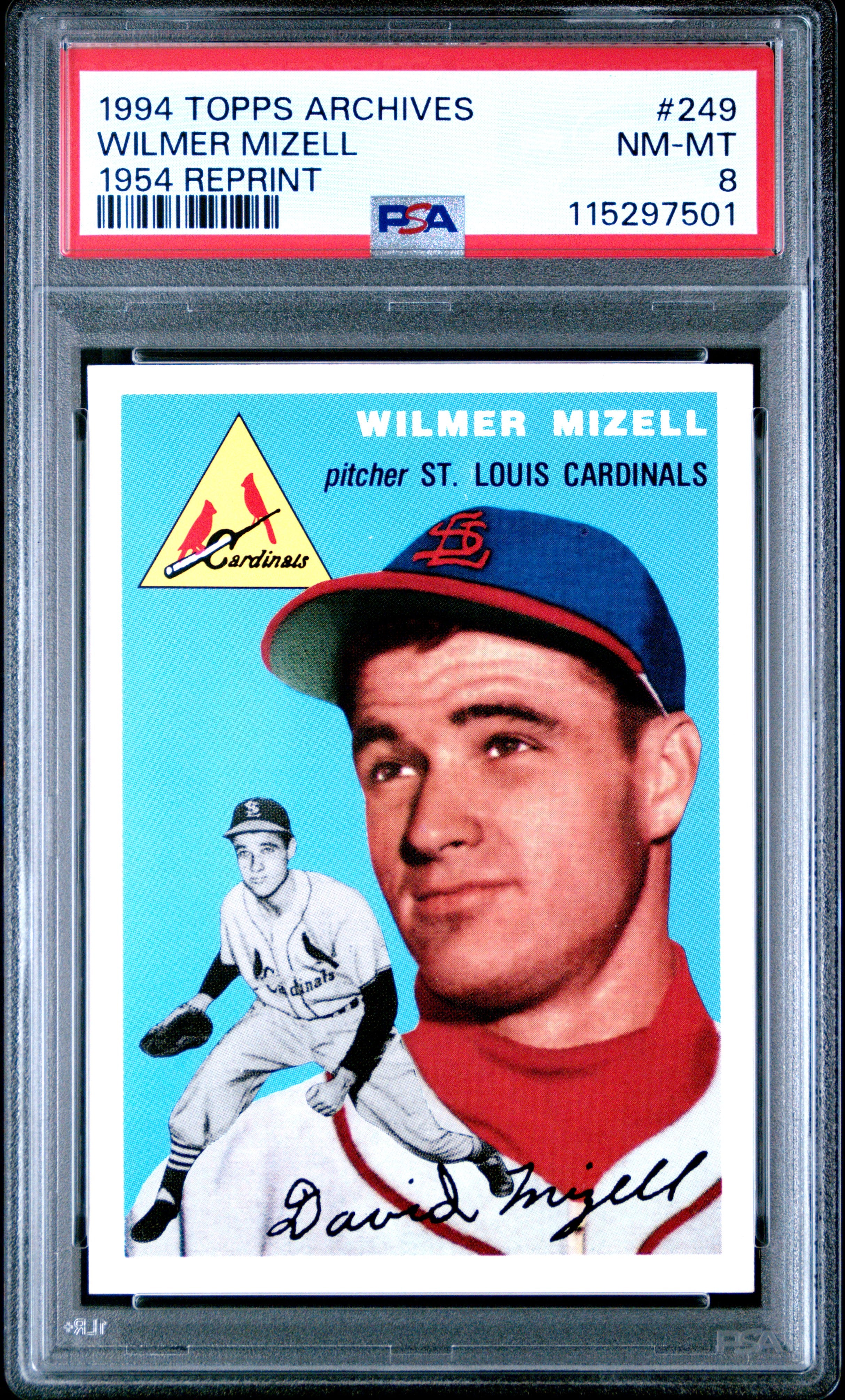1994 Topps Archives 1954 Reprint #249 Wilmer Mizell 1954 Reprint PSA 8