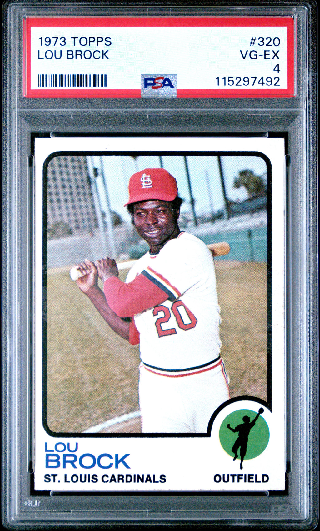 1973 Topps #320 Lou Brock PSA 4