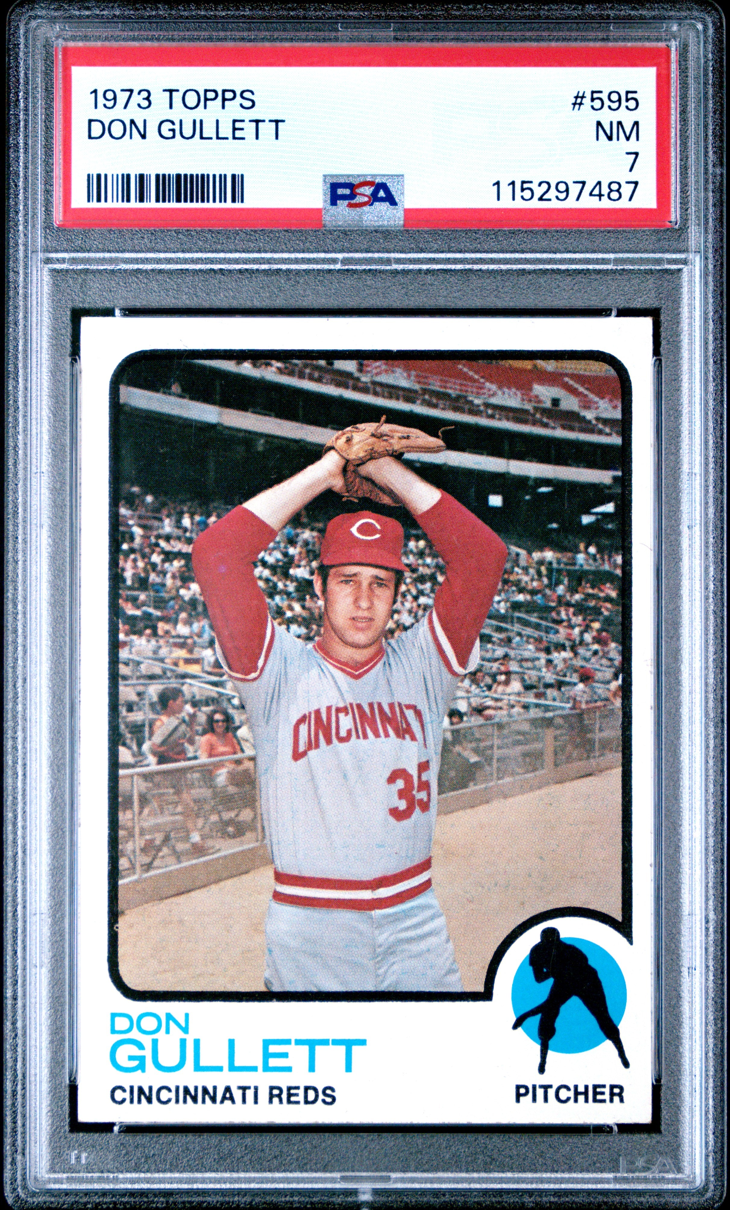 1973 Topps #595 Don Gullett PSA 7
