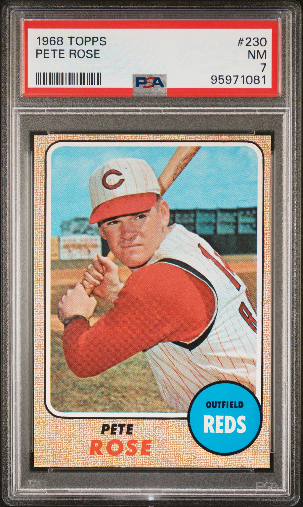 1968 Topps #230 Pete Rose PSA 7