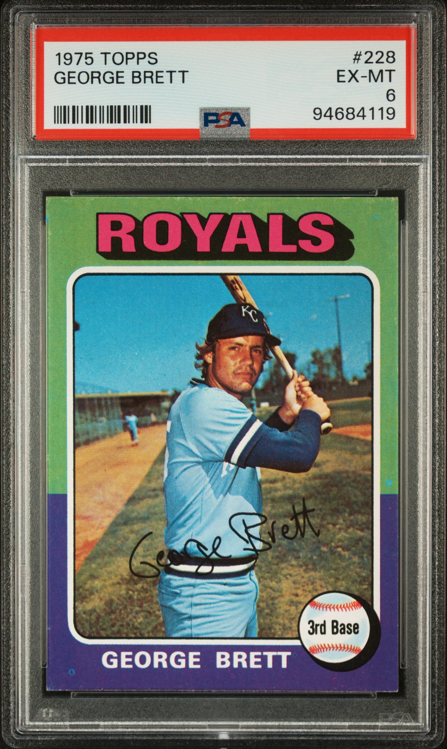 1975 Topps #228 George Brett PSA 6