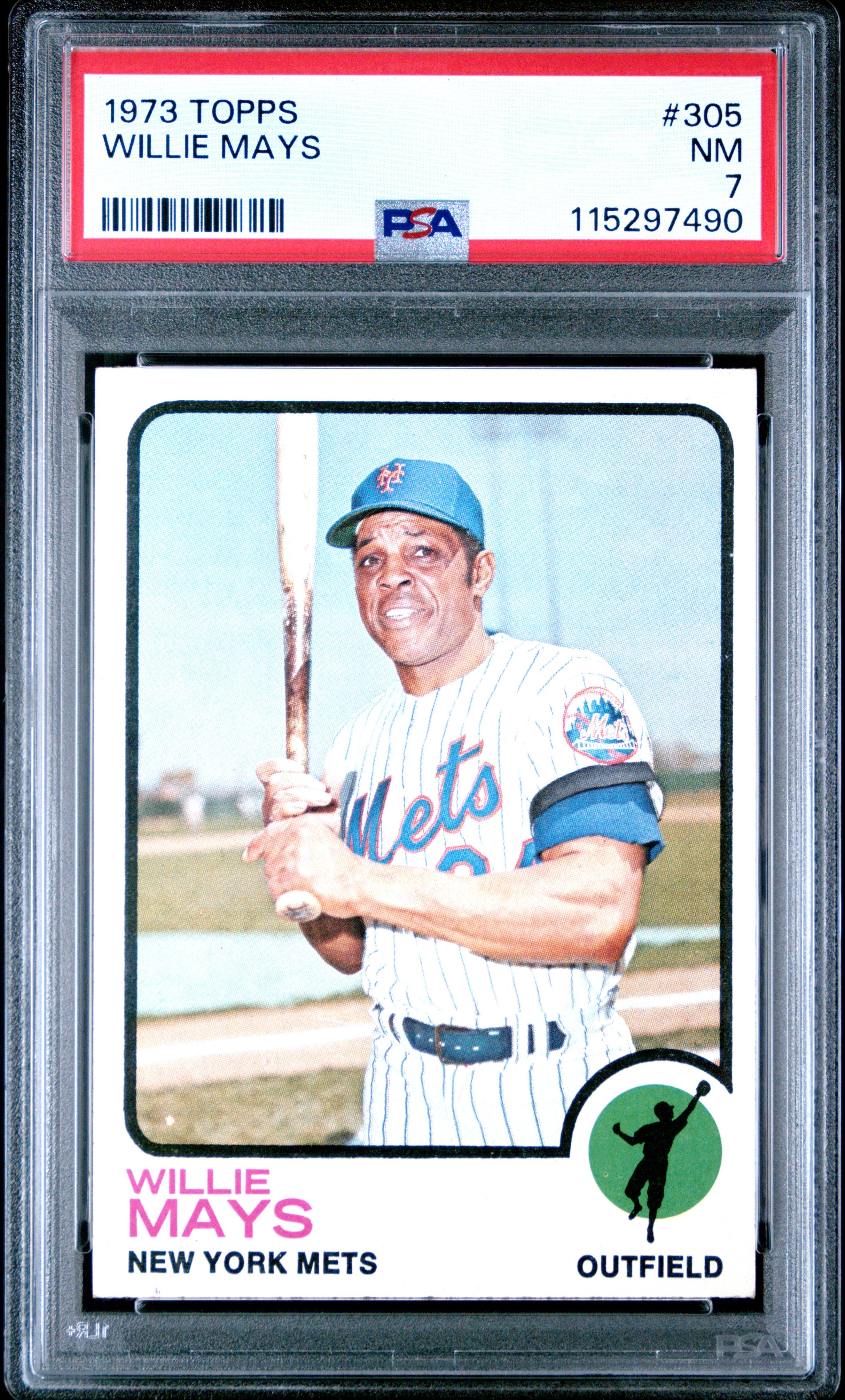 1973 Topps #305 Willie Mays PSA 7