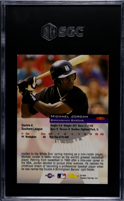1994 Classic #1 Michael Jordan SGC 7