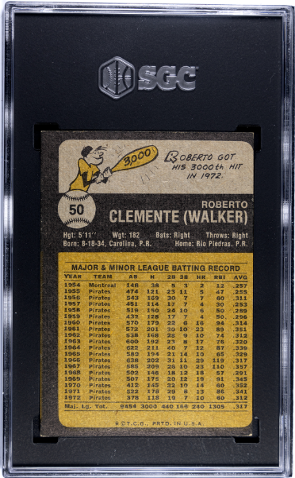 1973 Topps #50 Roberto Clemente SGC 5