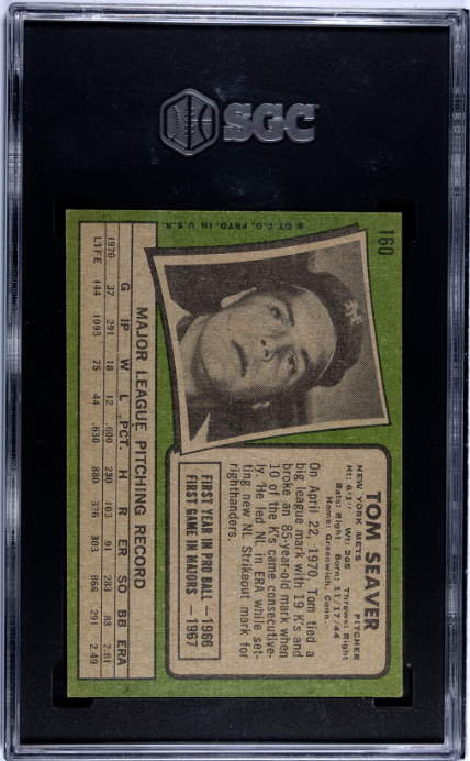 1971 Topps #160 Tom Seaver SGC A