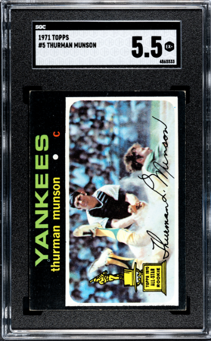 1971 Topps #5 Thurman Munson SGC 5.5