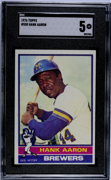 1976 Topps #550 Hank Aaron SGC 5