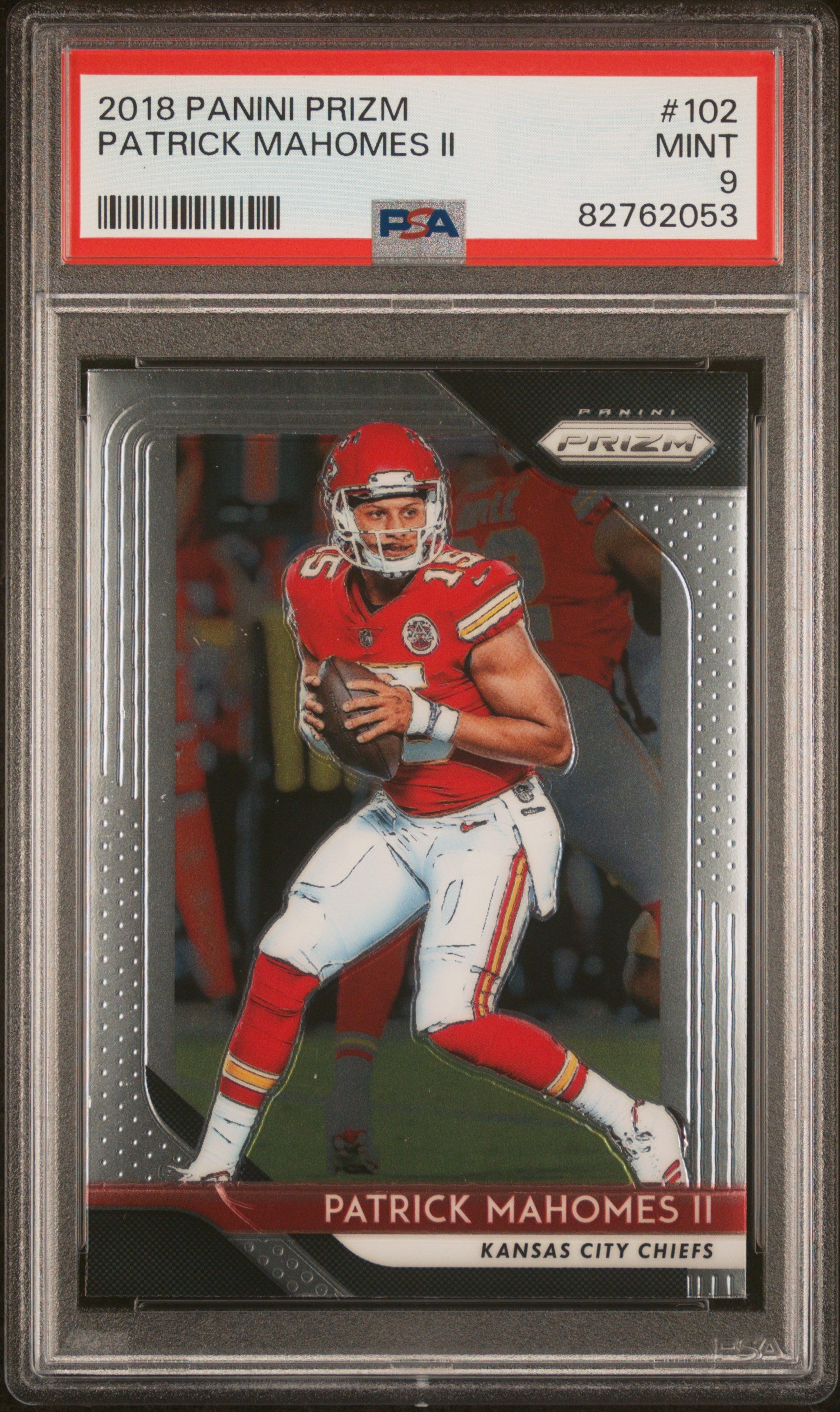 2018 Panini Prizm #102 Patrick Mahomes Ii PSA 9