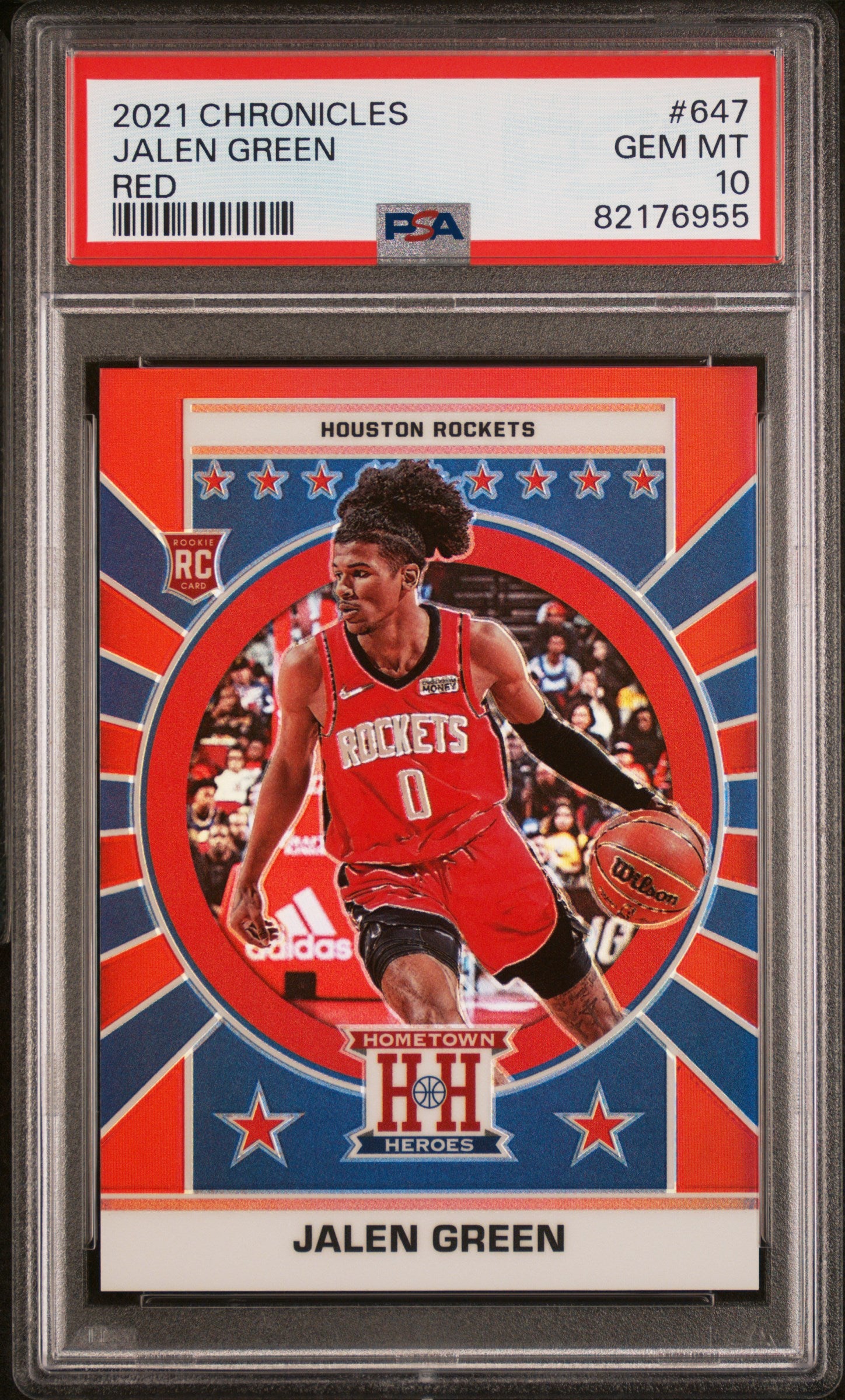2021 Panini Chronicles #647 Jalen Green Red PSA 10