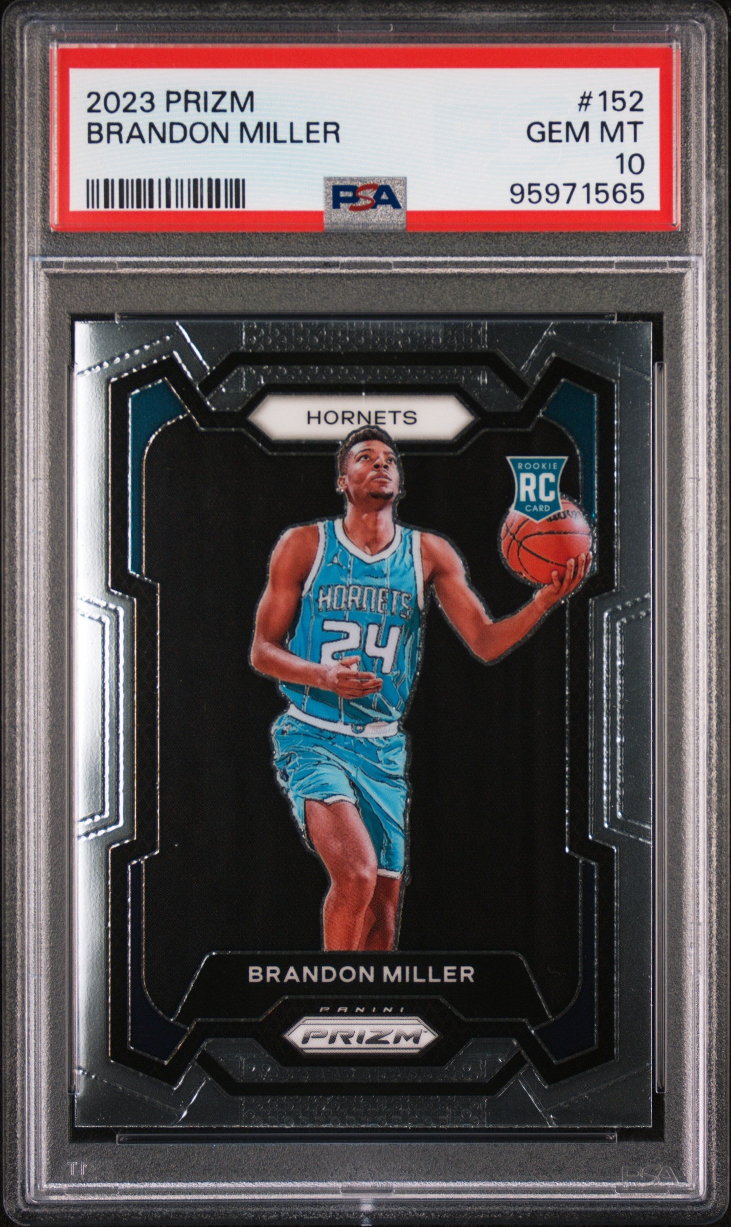 2023 Panini Prizm #152 Brandon Miller PSA 10