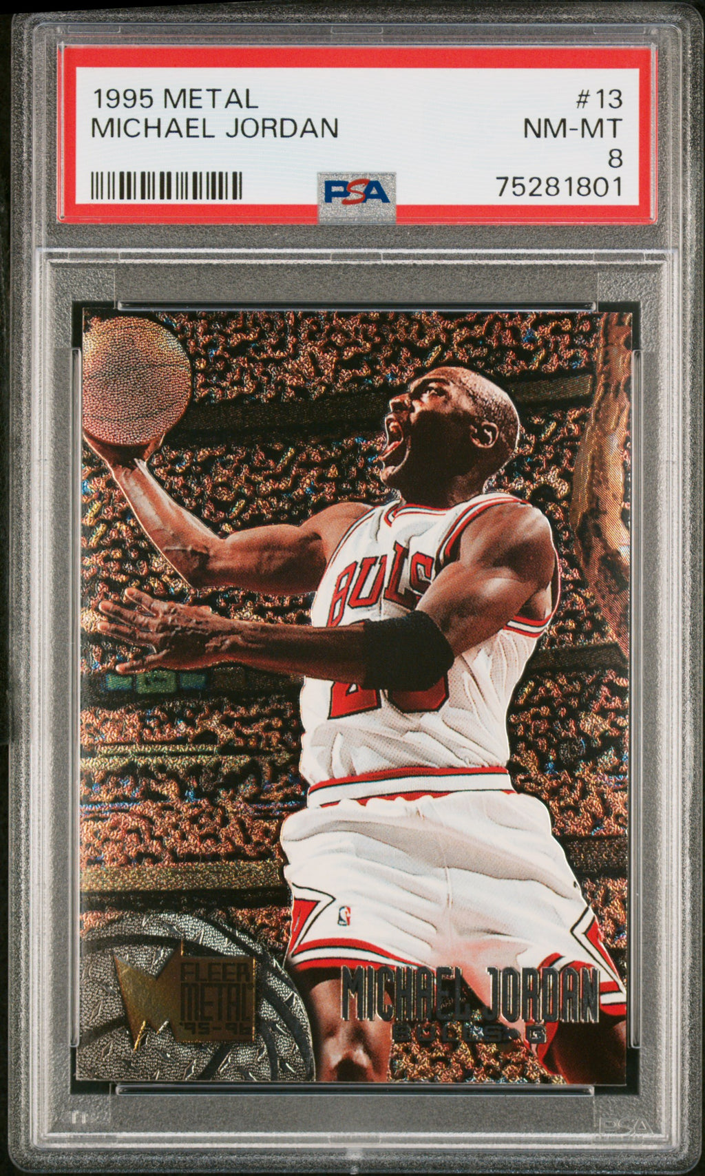 1995 Metal #13 Michael Jordan PSA 8