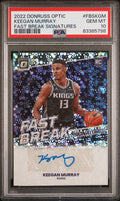 2022 Panini Donruss Optic Keegan Murray Fast Break Signatures PSA 10