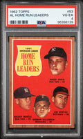 1962 Topps #53 Al Home Run Leaders PSA 4
