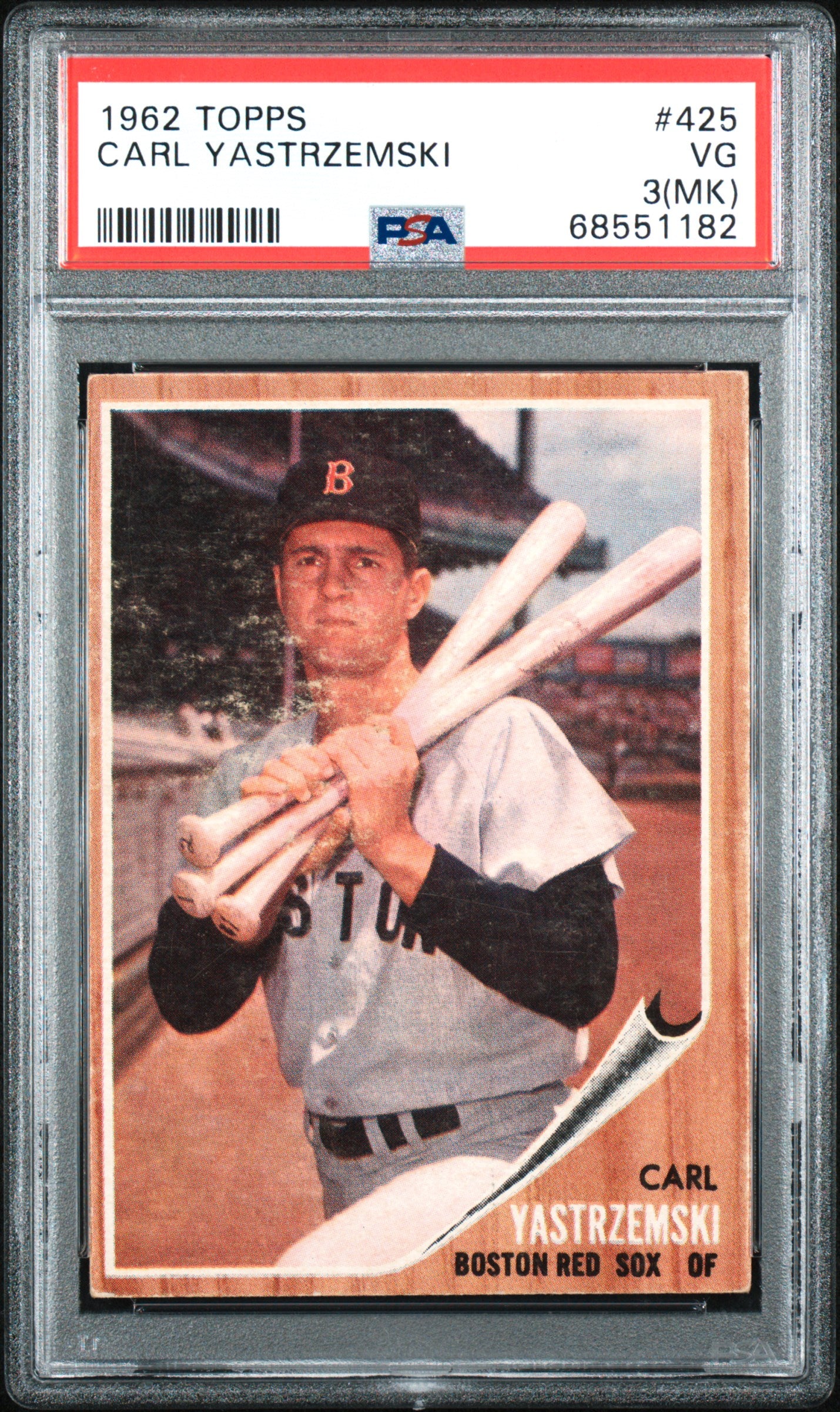 1962 Topps #425 Carl Yastrzemski PSA 3