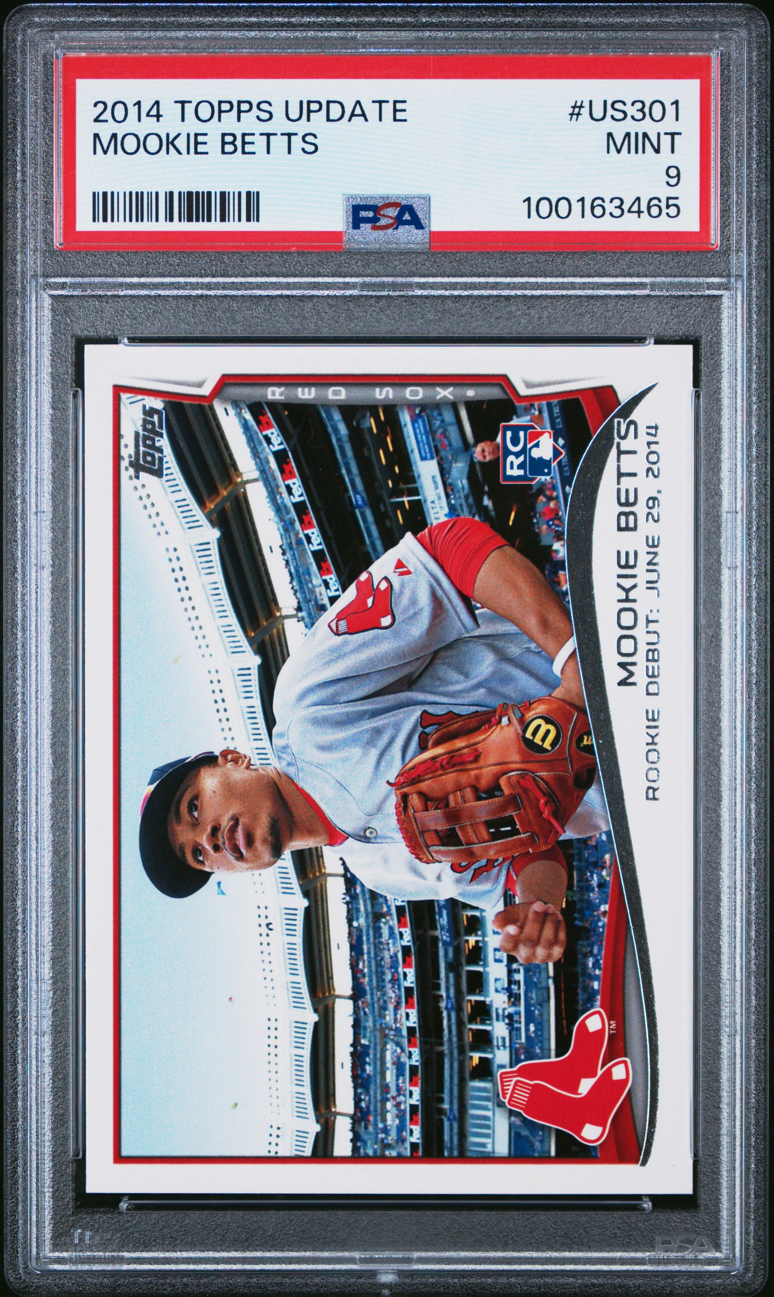 2014 Topps Update #US301 Mookie Betts PSA 9