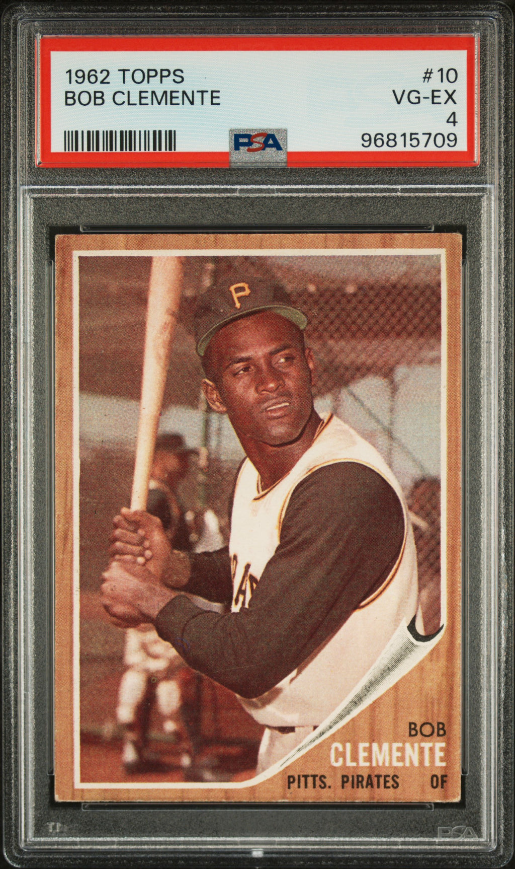 1962 Topps #10 Bob Clemente PSA 4
