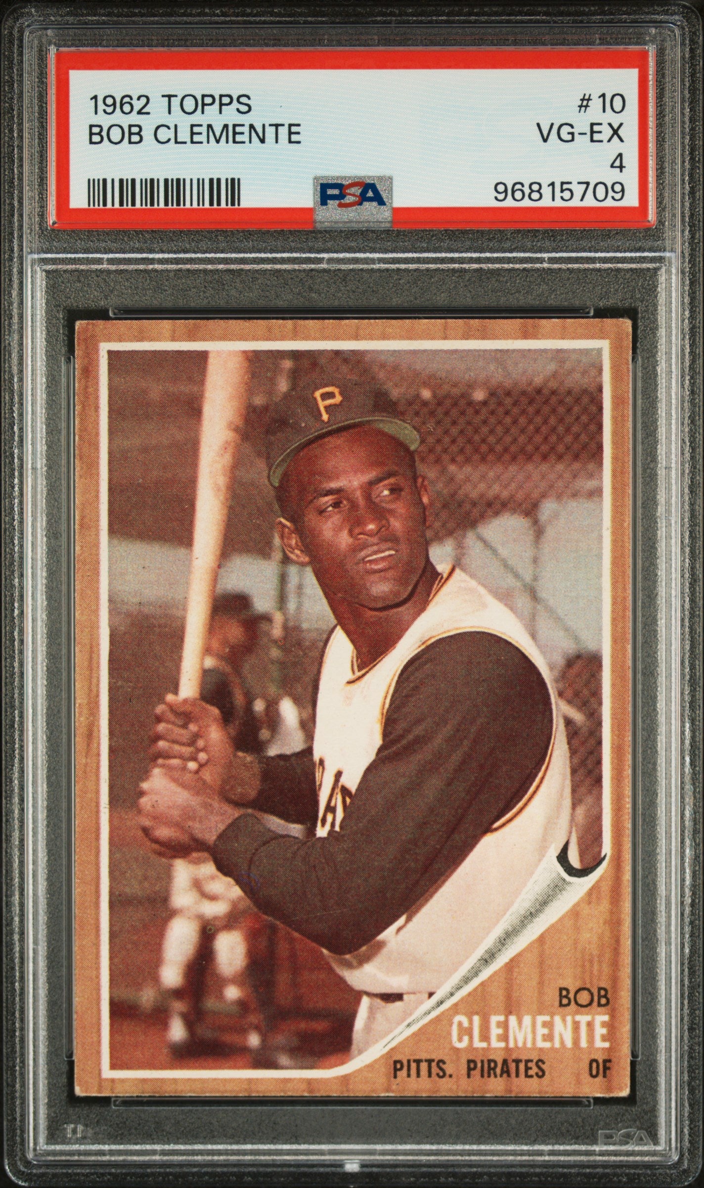 1962 Topps #10 Bob Clemente PSA 4
