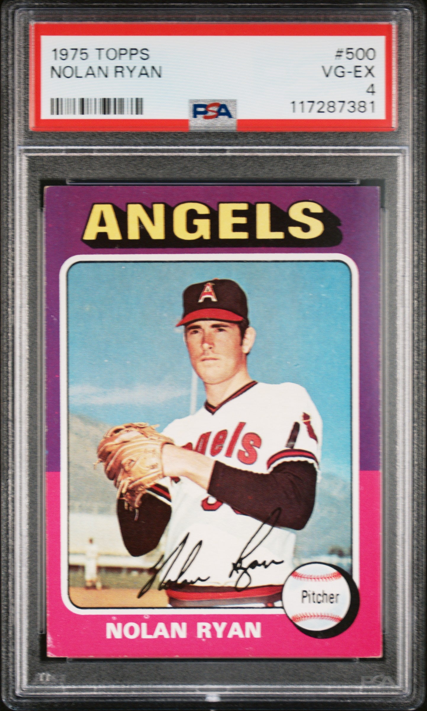 1975 Topps #500 Nolan Ryan PSA 4