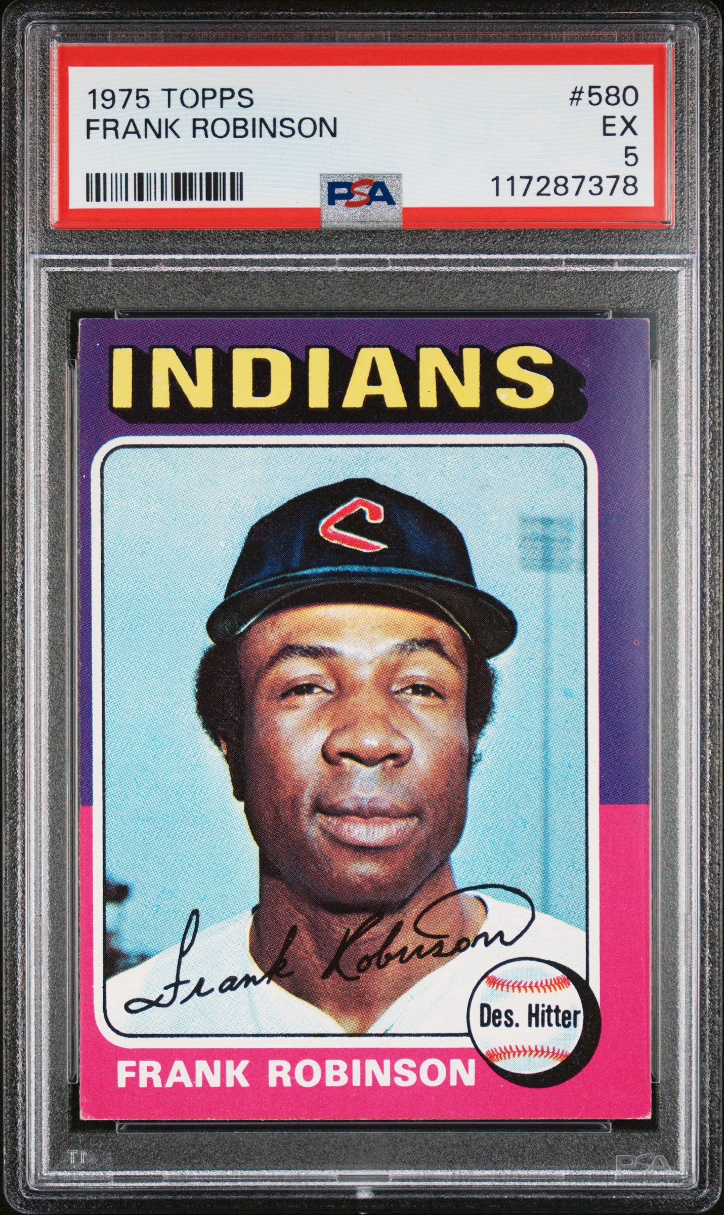 1975 Topps #580 Frank Robinson PSA 5