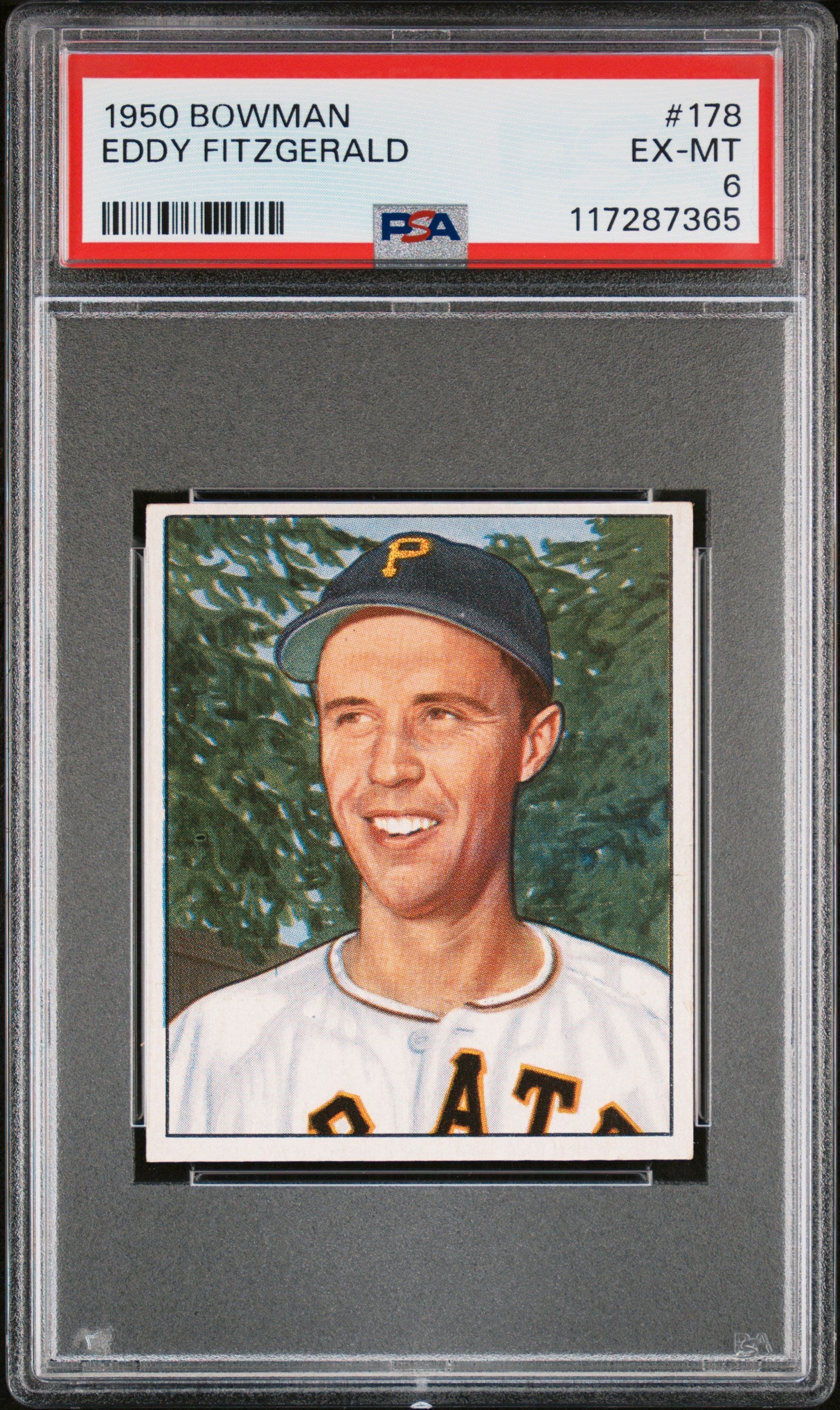 1950 Bowman #178 Eddy Fitzgerald PSA 6