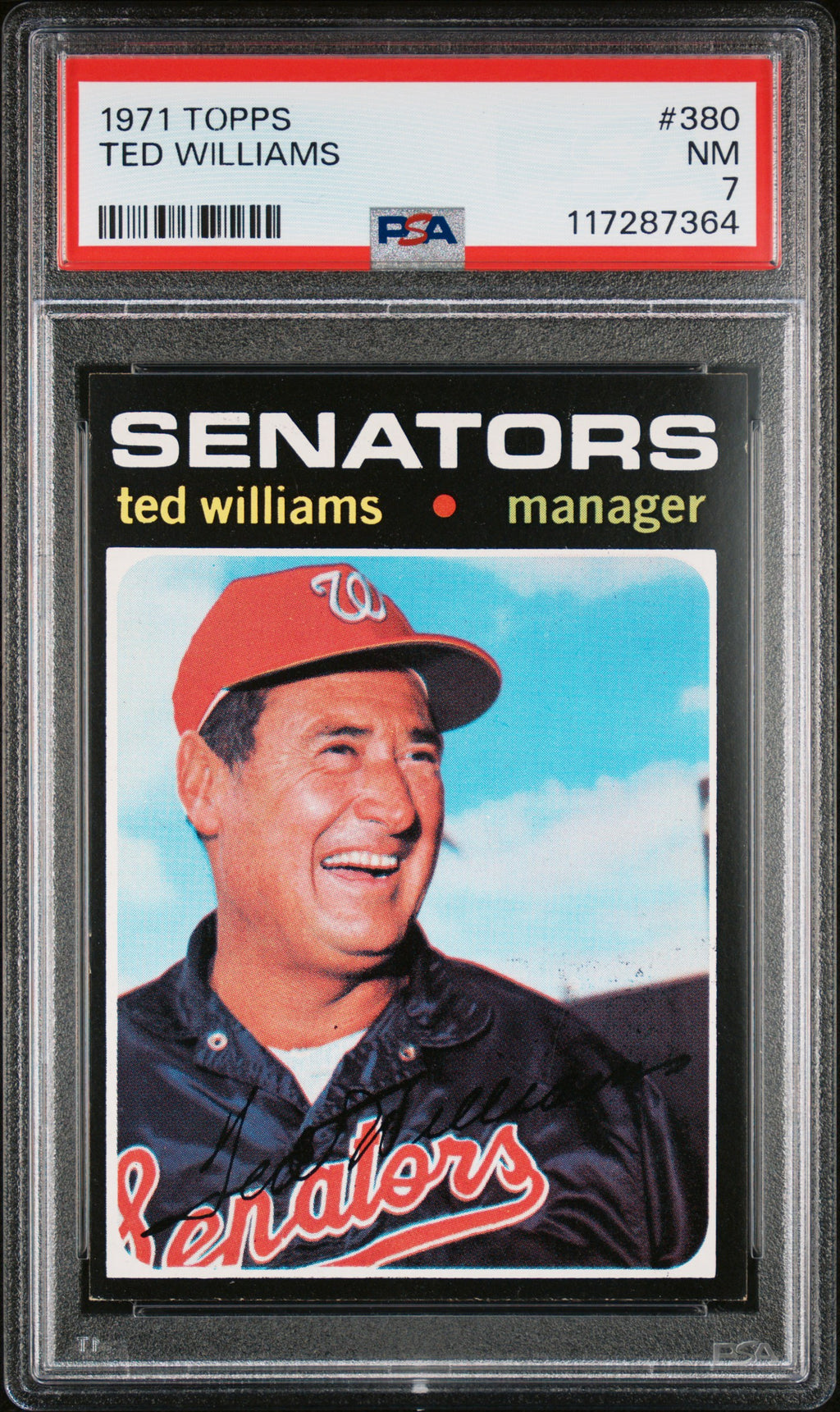 1971 Topps #380 Ted Williams PSA 7