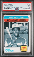 1973 Topps #473 Hank Aaron All-Time Total Base Ldr. PSA 5