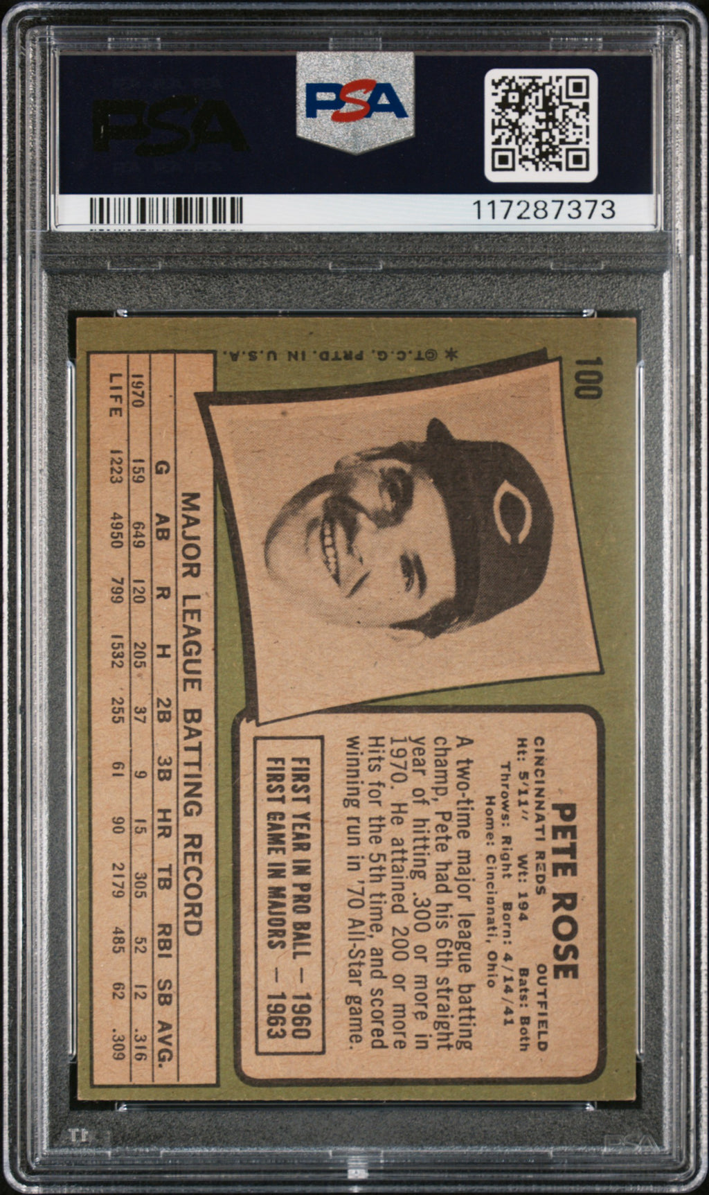 1971 Topps #100 Pete Rose PSA 5