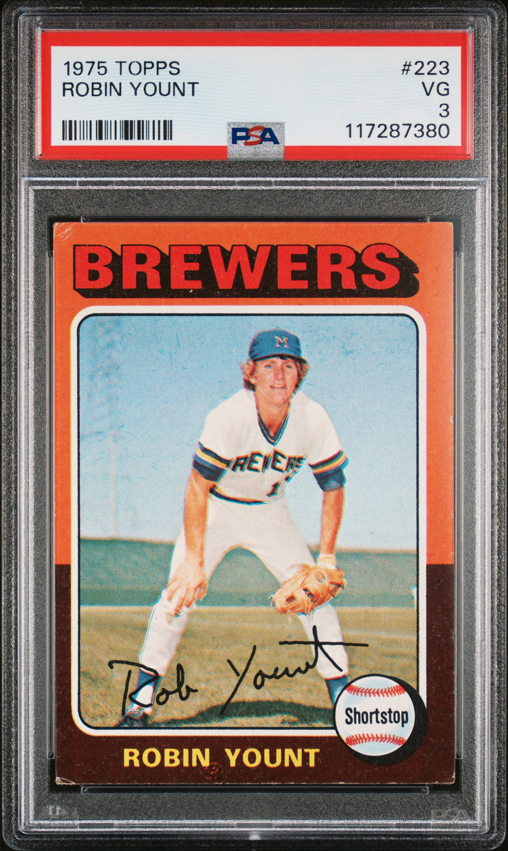 1975 Topps #223 Robin Yount PSA 3
