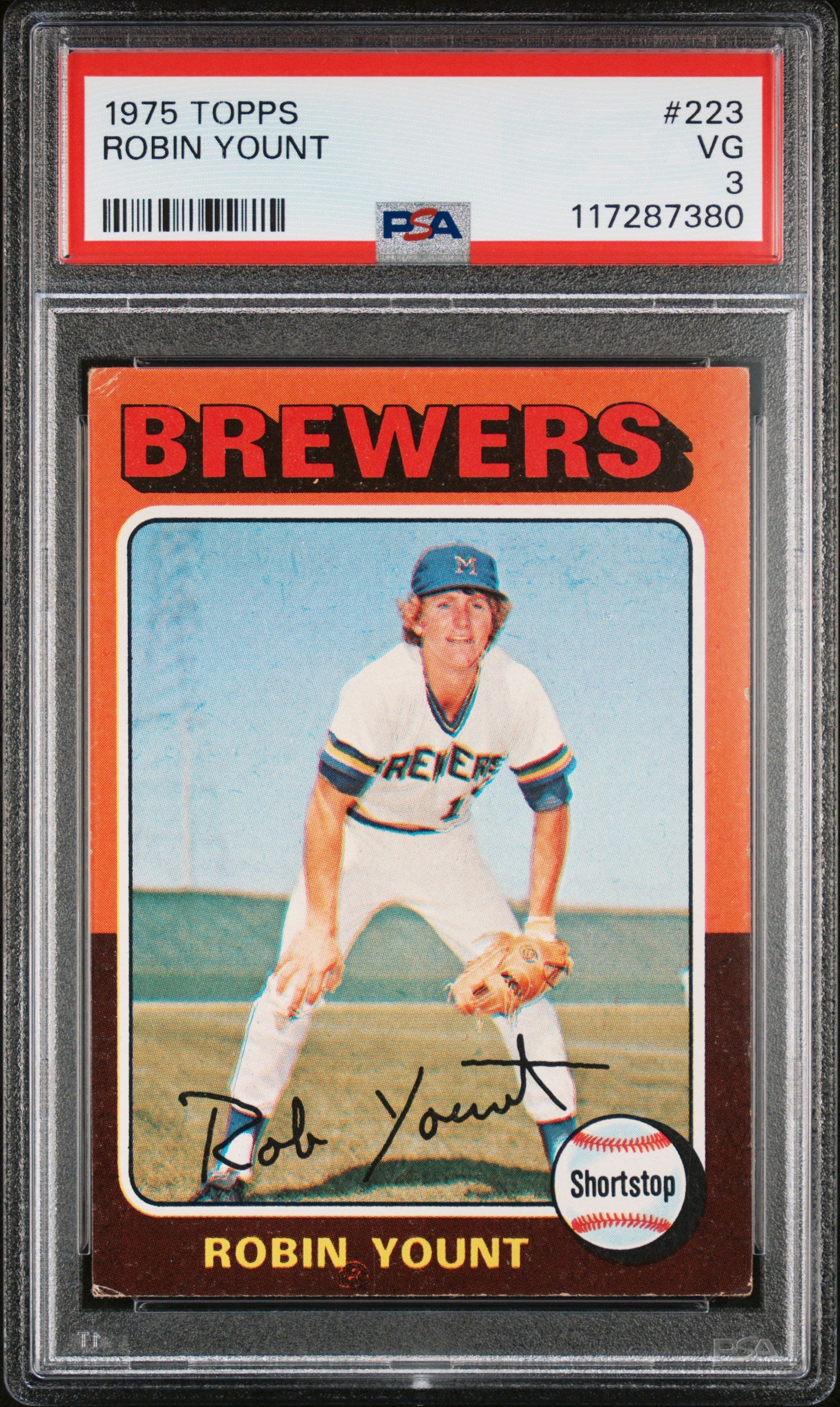 1975 Topps #223 Robin Yount PSA 3