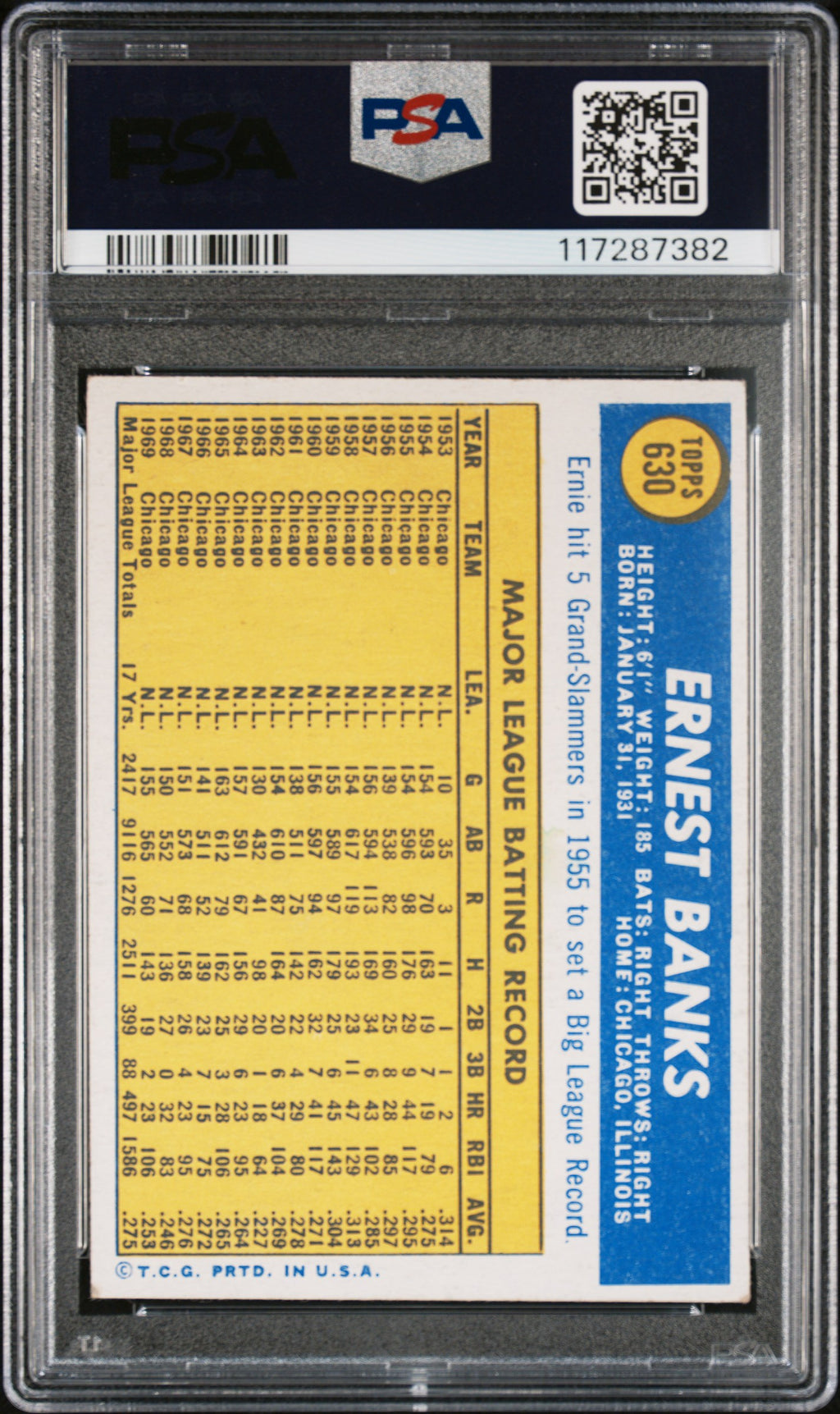 1970 Topps #630 Ernie Banks PSA 5