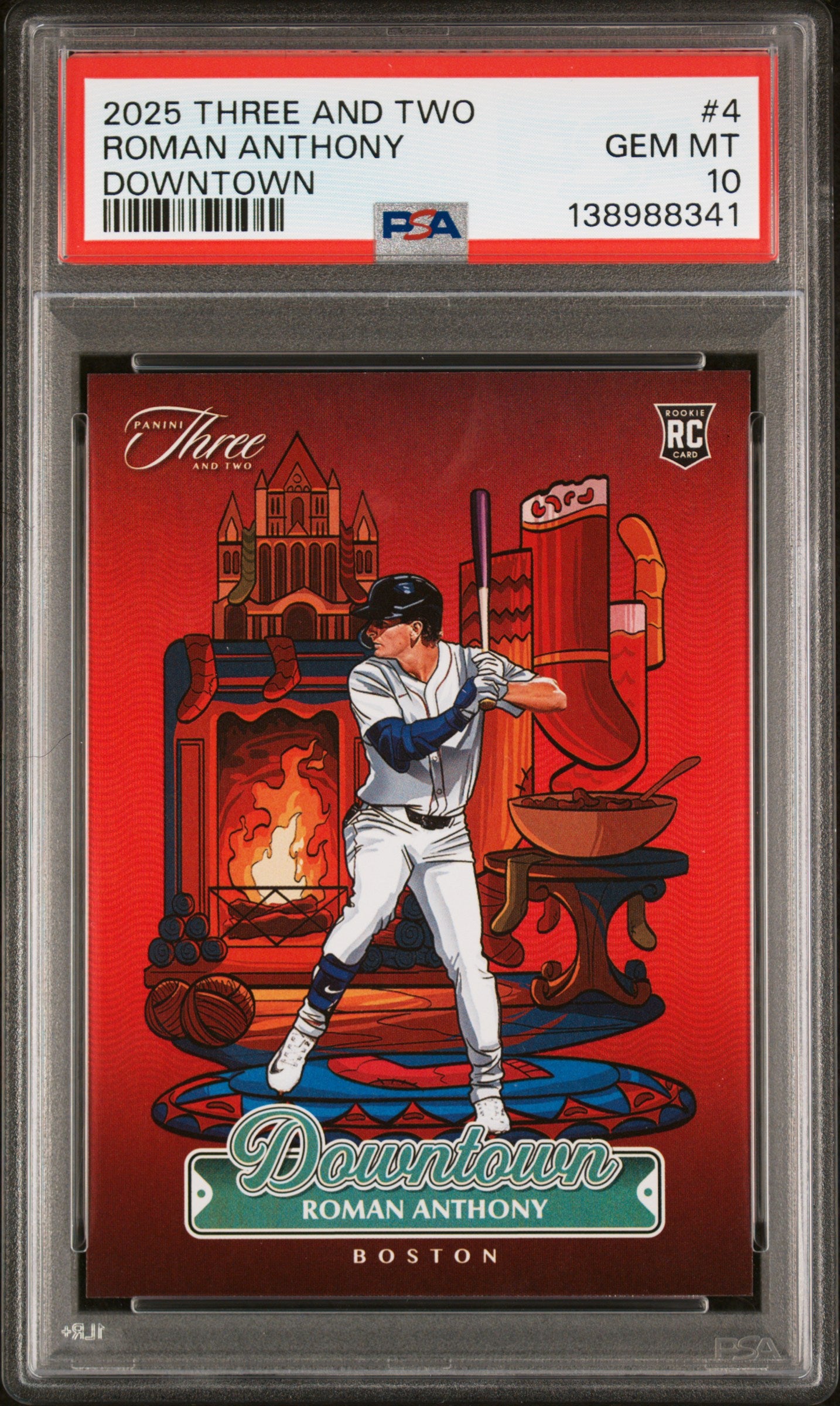 2025 Panini Three And Two Downtown #4 Roman Anthony PSA 10