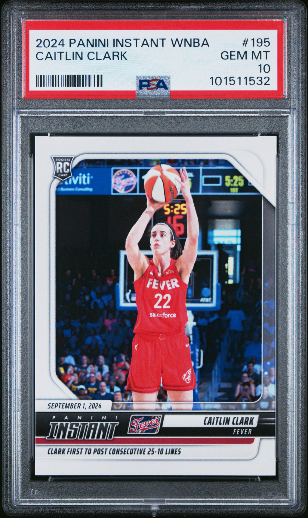 2024 Panini Instant Wnba #195 Caitlin Clark PSA 10