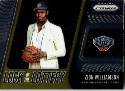 2019-20 Panini Prizm #1 Zion Williamson Luck of the Lottery Hyper BGS 8.5