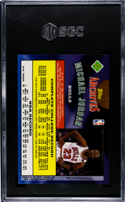 1992-93 Topps Archives #52 Michael Jordan SGC 8