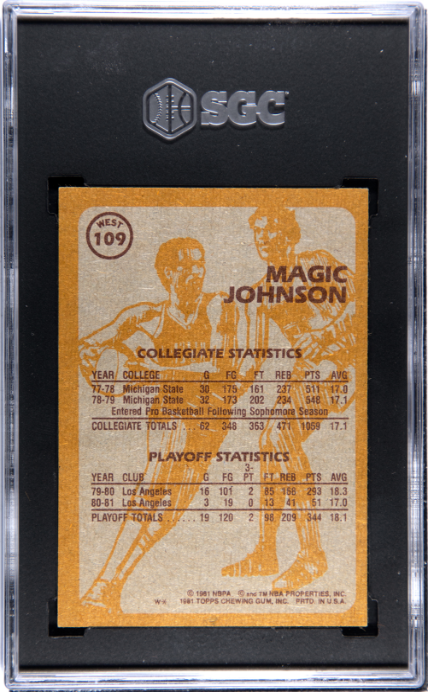 1981-82 Topps #109 Magic Johnson Super Action SGC 7.5
