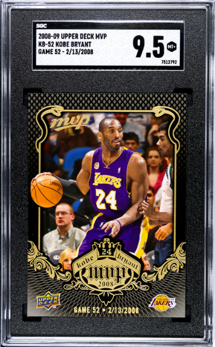 2008-09 Upper Deck MVP #KB-52 Kobe Bryant Game 52 - 2/13/2008 SGC 9.5