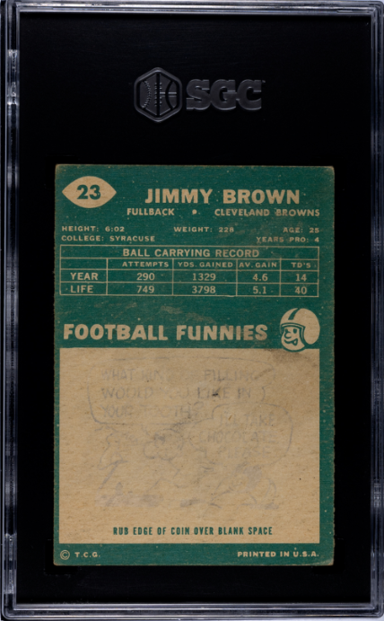1960 Topps #23 Jimmy Brown SGC 3