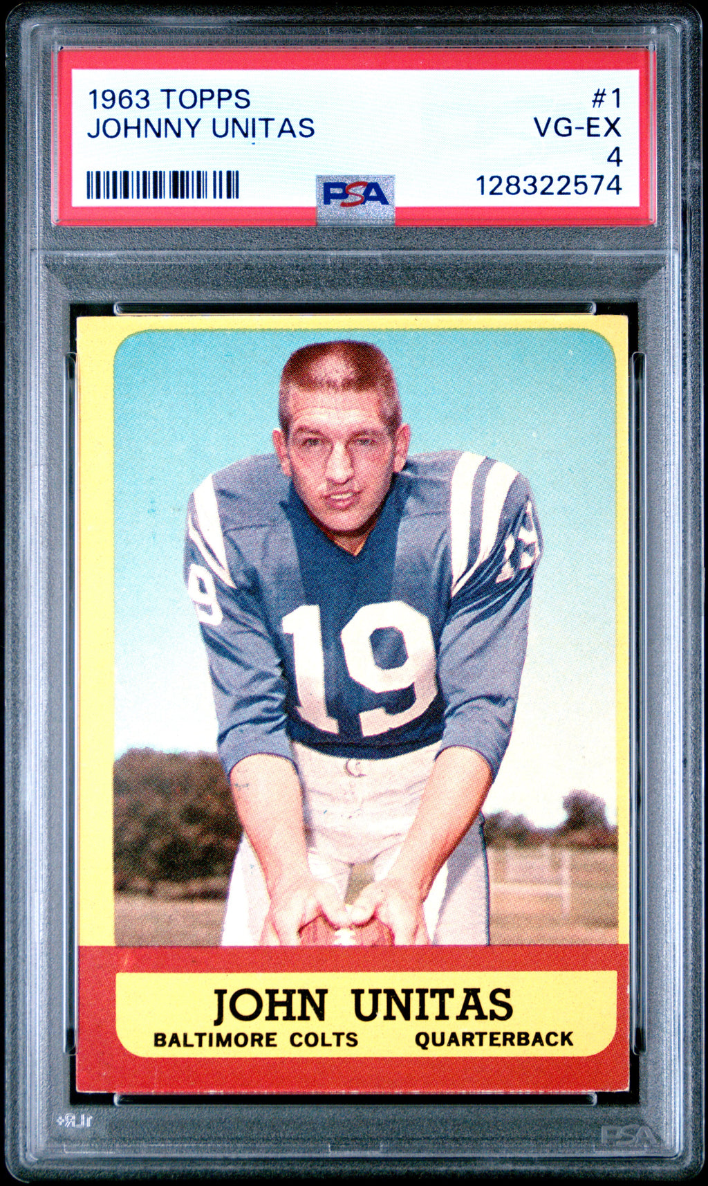1963 Topps #1 Johnny Unitas PSA 4
