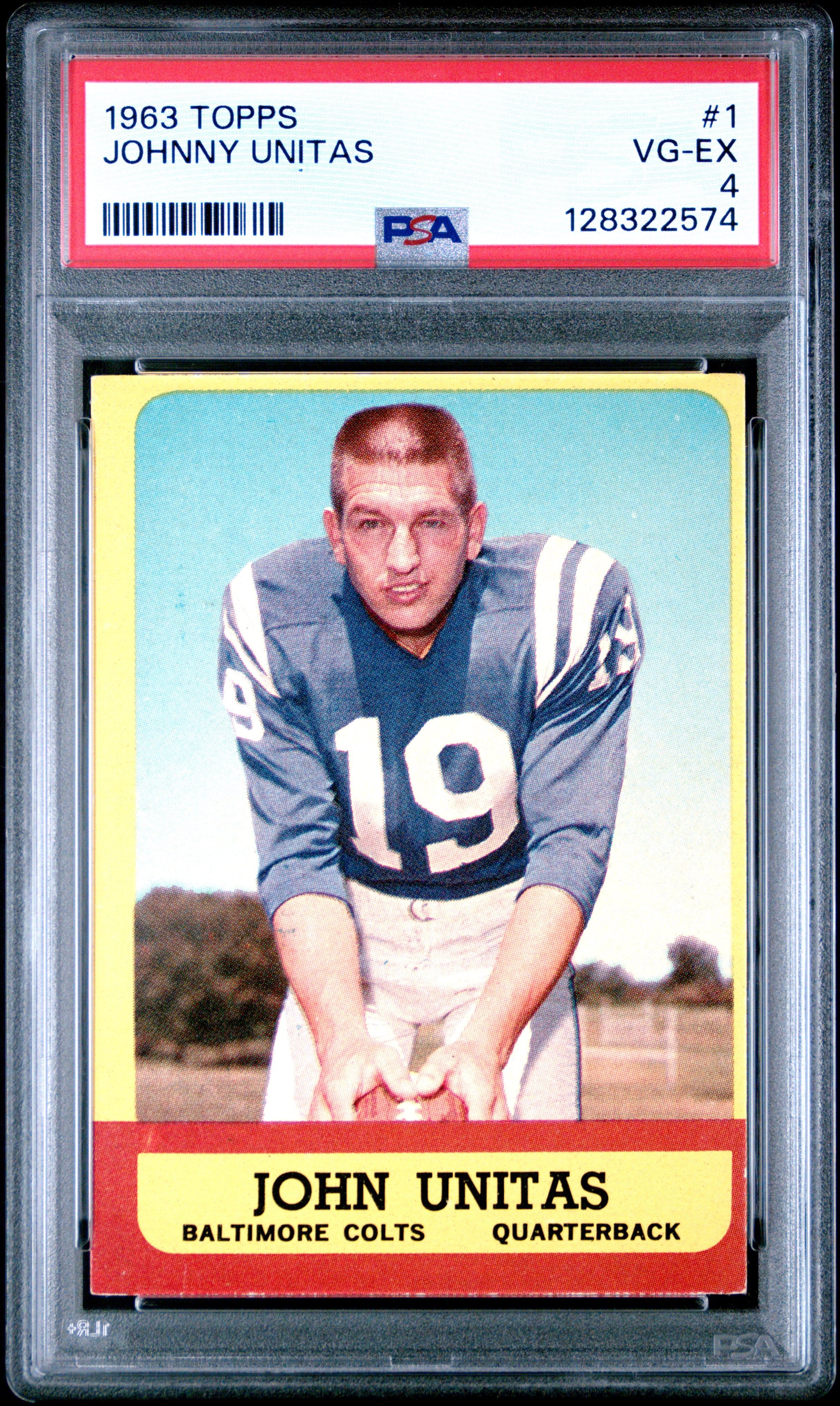 1963 Topps #1 Johnny Unitas PSA 4