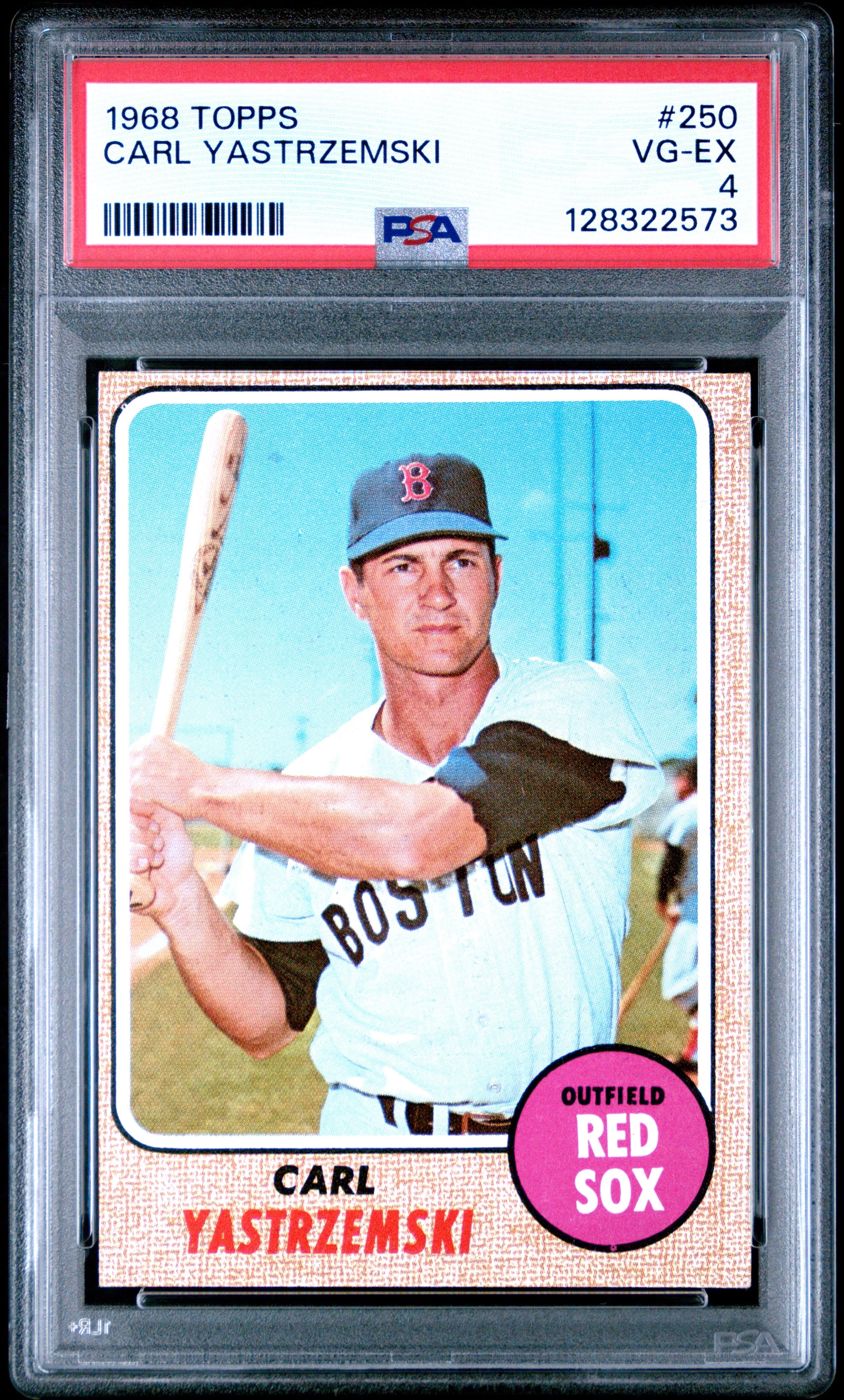 1968 Topps #250 Carl Yastrzemski PSA 4