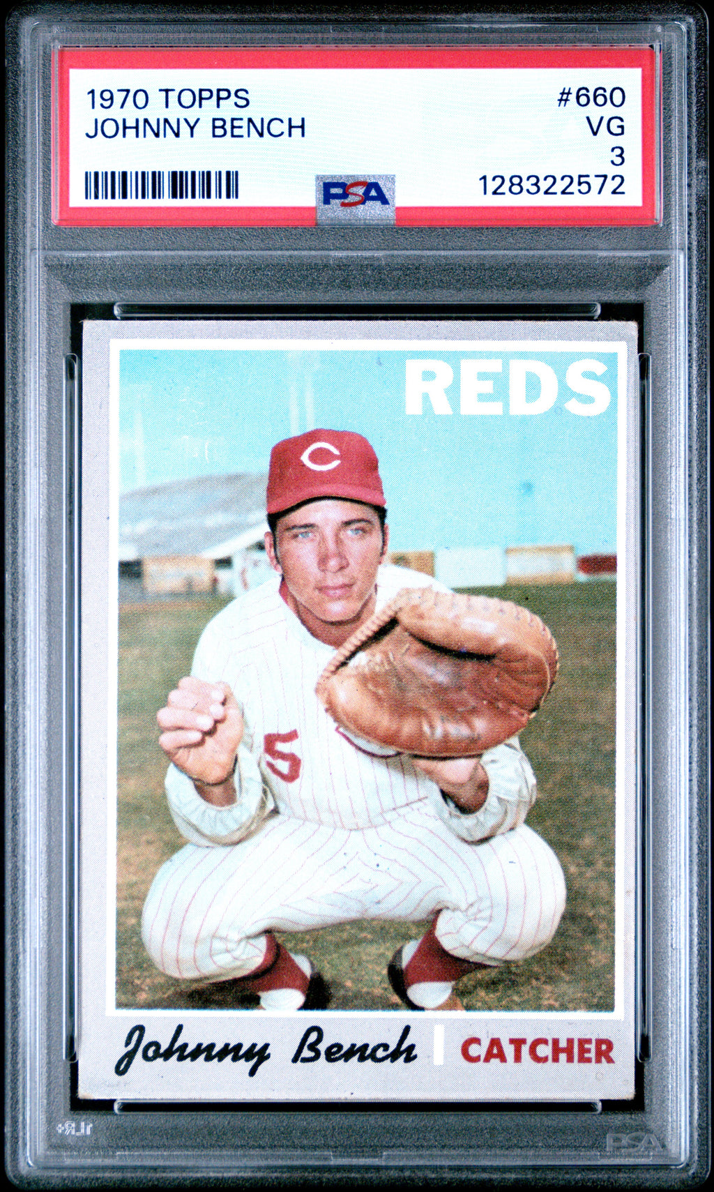 1970 Topps #660 Johnny Bench PSA 3