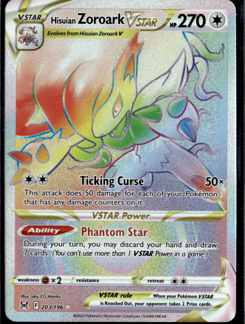 SWSH11: Lost Origin #203/196 Hisuian Zoroark VSTAR (Secret)