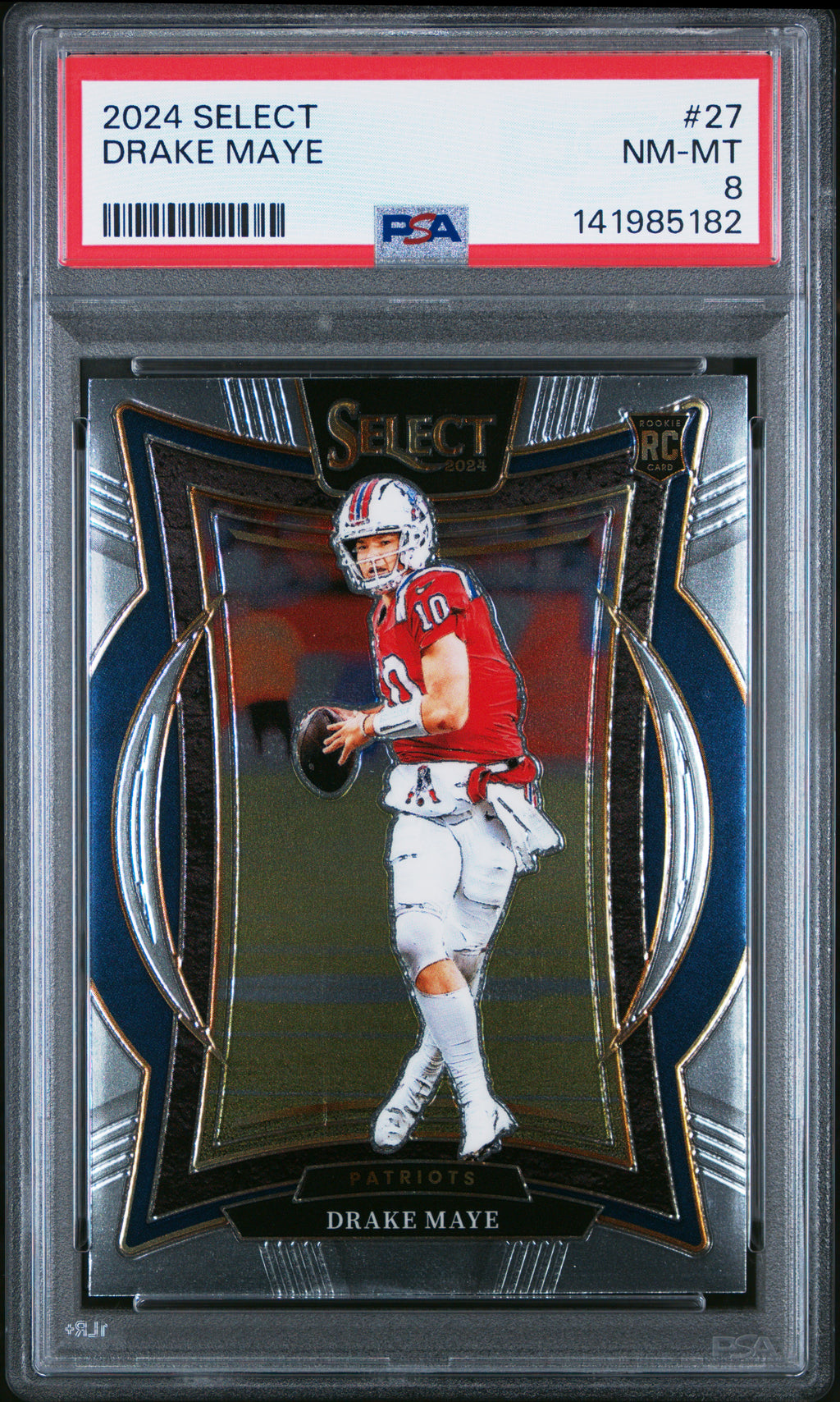 2024 Panini Select #27 Drake Maye PSA 8